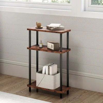 The Range Slim Side Table 3 Tier 25kg Load - Black