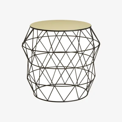 The Range Corina Ivory Top Side Table - White