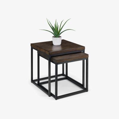 The Range Brooklyn Nesting Lamp Tables - Dark Oak