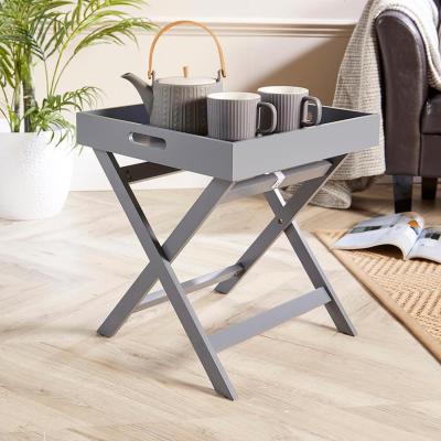 The Range Alpine Butlers Side Tray Table - Grey