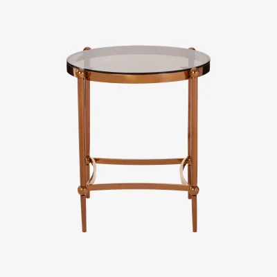 The Range Forli Rose Gold Side Table - Brown
