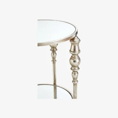 The Range Marcia Two Tier Side Table - Silver