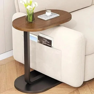 The Range Stary C-Shaped Sofa Side Table - Black