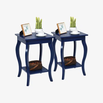 The Range Set of 2 End Tables Accent Table - Blue