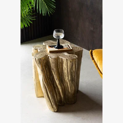 Rockett St George Golden Tree Stump Small Side Table