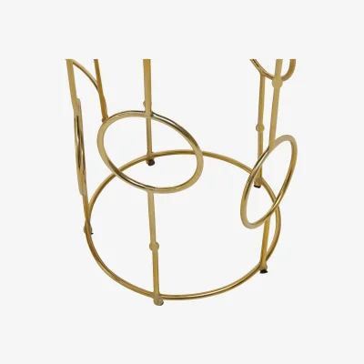 The Range Rabia Set Of 2 Circle Pattern Side Table - Gold