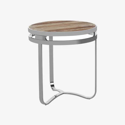 The Range Richmond Round Side Table - Brown