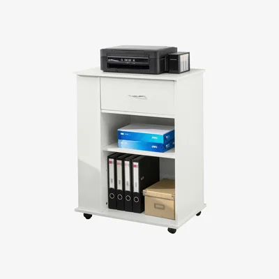 The Range SoBuy Home Office White Side Table - White