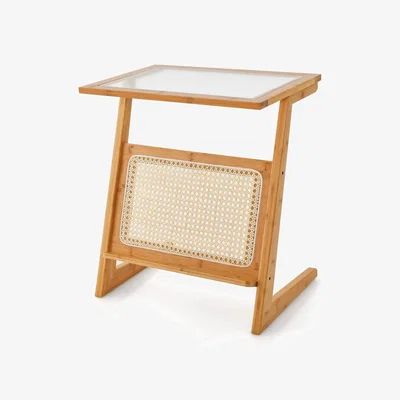 The Range Bamboo Side Table Sofa End Table - Brown
