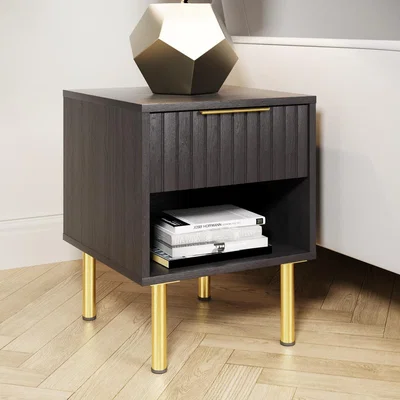 The Range Nervata Lamp Table - Black