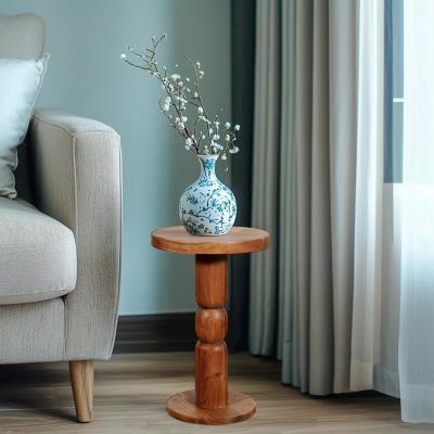 The Range Jaipur Acacia Wood Freestanding Side Table - Brown