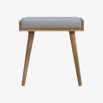 The Range Grey Tweed Tray Style Footstool - Grey