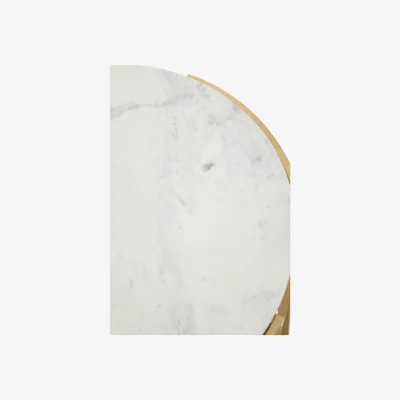 The Range Pali Two Tier White And Gold Side Table. - White