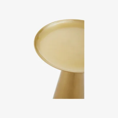 The Range Pali Gold Finish Round Side Table - Gold