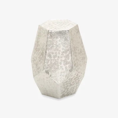 The Range Rabia Drum Style Geometric Table - Grey