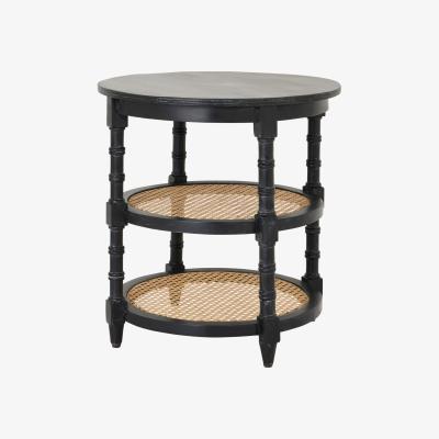 The Range Raffles Round Side Table Classic Furniture - Black