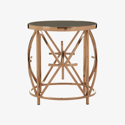 The Range Tula Round Star Base Side Table - Gold