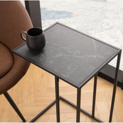 The Range Infinity Side Table in Matt Black - Black