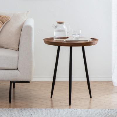 The Range Chervey Tri Pin Side Table - Walnut / 58.5cm
