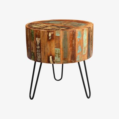 The Range Reclaimed Boat Side Table - Multicolour