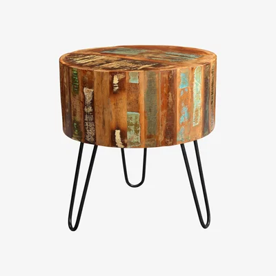 The Range Reclaimed Boat Side Table - Multicolour