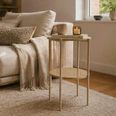 The Range Tuxford Wood Side Table - Oak effect