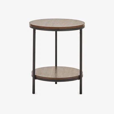 The Range Tribeca Lamp Table - Walnut / Walnut