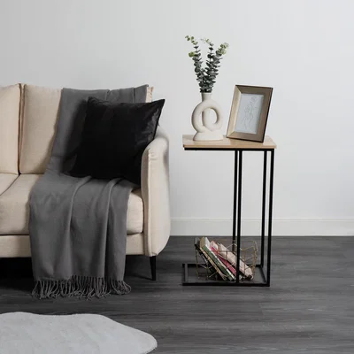 The Range C Shape Side End Table - Light Brown
