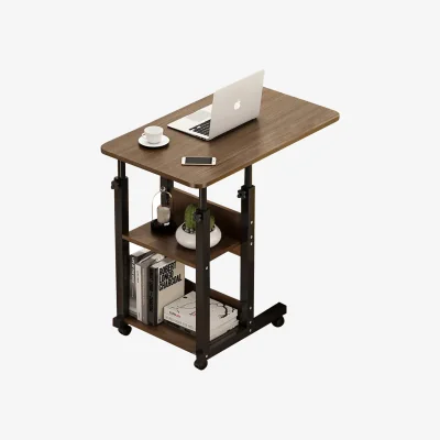 The Range Mobile Overbed Table with Wheels - Brown