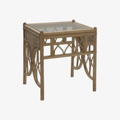 The Range Oslo Cane Side Table Light Oak - Light Oak