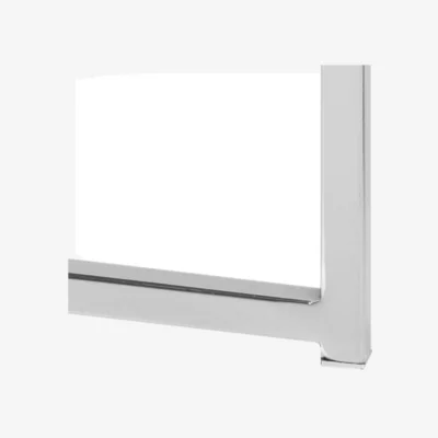 The Range Wyld Haus Oakfern Square Side Table with Clear Glass Top and Chrome Frame - Clear