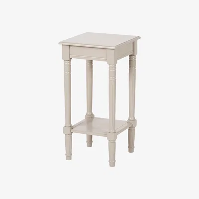 The Range Square Wooden Side Table for Small Corners - Taupe