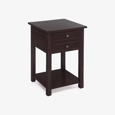 The Range Kilburn Two Drawer End Table - Mahogany