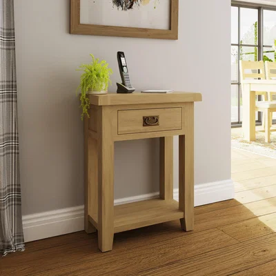The Range 1 Drawer Telephone Table Natural Oak - Natural Oak
