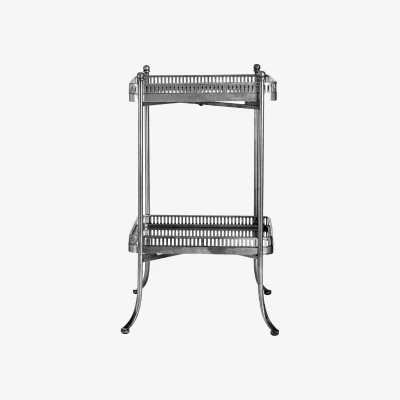 The Range Reza Antique Silver Tray Table - Silver