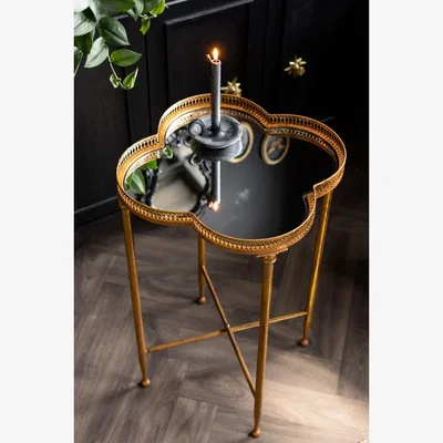 Rockett St George Lucky Clover Mirrored Side Table