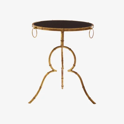 The Range Monroe Black Tempered Glass Top Accent Table - Black