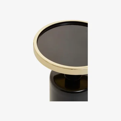 The Range Elva Black And Gold Side Table - Black