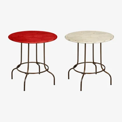 The Range Artisan Red Metal Table - Red
