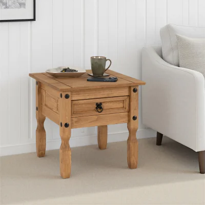 The Range Corona Essentials 1 Drawer Lamp Table