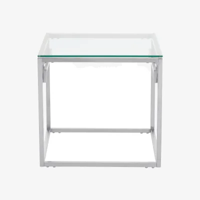 The Range Allure Silver Side Table - Silver