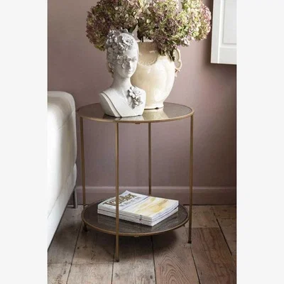 Rockett St George Antiqued Mirror Side Table
