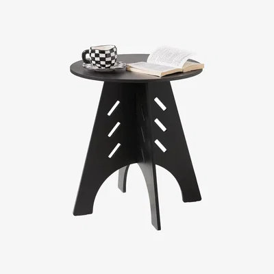 The Range SoBuy Round Side Table - Black