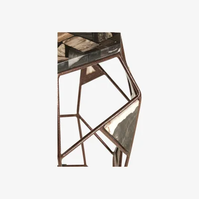 The Range Relic Side Table With Asymmetric Frame - Gold