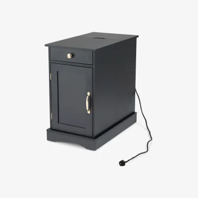 The Range Wooden Sofa Side Table - Black