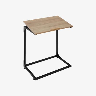The Range Ruston Side Table With Adjustable 'Drafting Table' Top  - Industrial Wood Light, Oak Sonoma