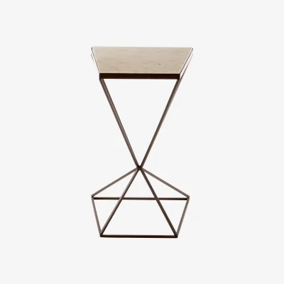 The Range Shalimar Trapezoid Side Table - Brown