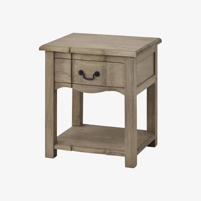 The Range Classic Nightstand Colorado Collection 1 Drawer Side Table - Brown