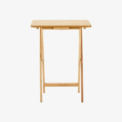 The Range Heva Tropical Hevea Wood Folding Snack Table - Brown