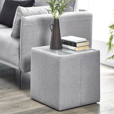 The Range Rohe Lamp Table - Platinum Grey
